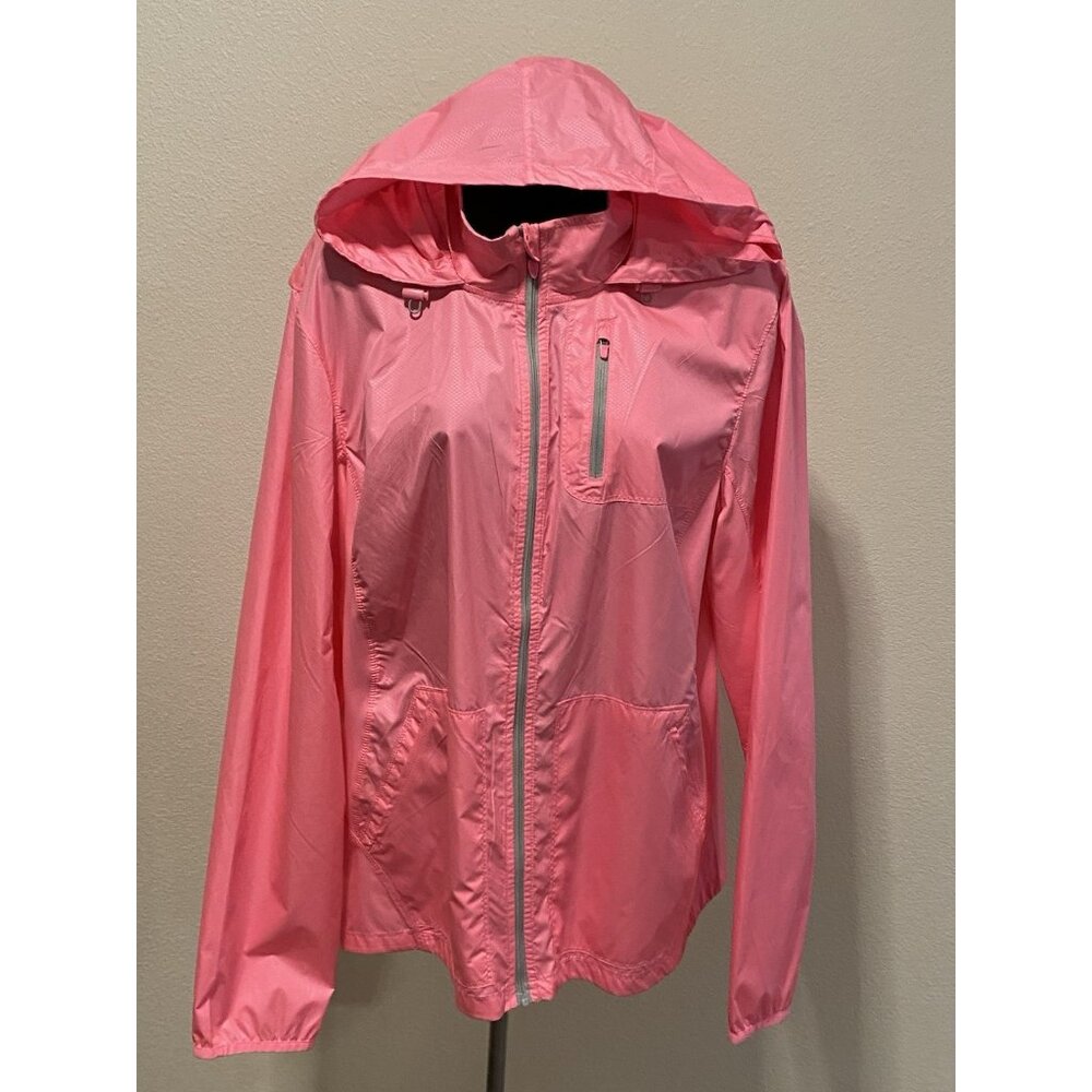 Danskin Now Womens Size XXL(20) Jacket Lightweight Neon Pink Long Sleeves